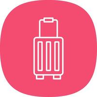 Suitcase Line Curve Icon Design vector