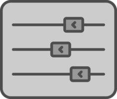 Sliders Line Filled Greyscale Icon Design vector