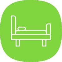 Bed Line Curve Icon Design vector