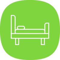 Bed Line Curve Icon Design vector