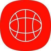 Globe Line Curve Icon Design vector