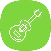 Guitar Line Curve Icon Design vector