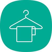 Clothes Hanger Line Curve Icon Design vector