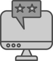 Feedback Line Filled Greyscale Icon Design vector