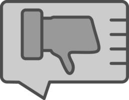 Dislike Line Filled Greyscale Icon Design vector