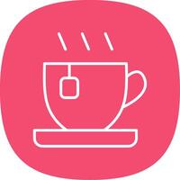 Tea Line Curve Icon Design vector