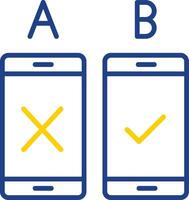 Ab Testing Line Two Colour Icon Design vector