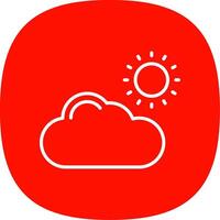 Cloud Line Curve Icon Design vector