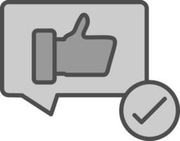 Feedback Line Filled Greyscale Icon Design vector