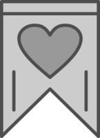 Favourite Line Filled Greyscale Icon Design vector