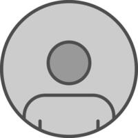 User Line Filled Greyscale Icon Design vector