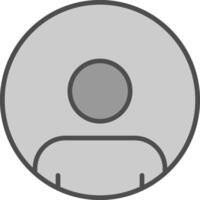 User Line Filled Greyscale Icon Design vector