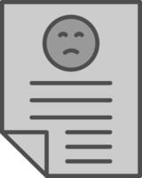 Bad Review Line Filled Greyscale Icon Design vector