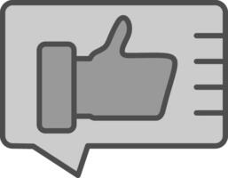 Good Feedback Line Filled Greyscale Icon Design vector