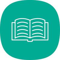 Open Book Line Curve Icon Design vector