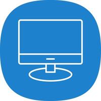 Lcd Line Curve Icon Design vector