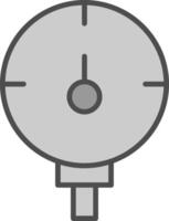Guage Line Filled Greyscale Icon Design vector
