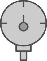 Guage Line Filled Greyscale Icon Design vector