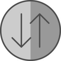 flechas línea lleno escala de grises icono diseño vector