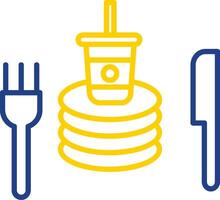 Tableware Line Two Colour Icon Design vector