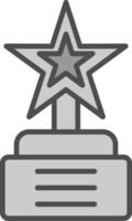 Reward Line Filled Greyscale Icon Design vector