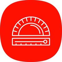 Protractor Line Curve Icon Design vector