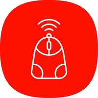 Mouse Line Curve Icon Design vector