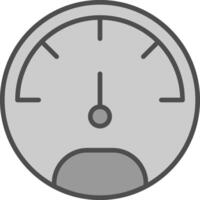 Speedo Meter Line Filled Greyscale Icon Design vector