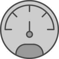 Speedo Meter Line Filled Greyscale Icon Design vector