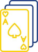 Card Game Line Two Colour Icon Design vector