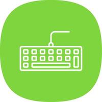 Keyboard Line Curve Icon Design vector