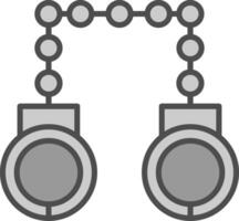 Hand Cuffs Line Filled Greyscale Icon Design vector