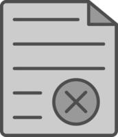 File Format Line Filled Greyscale Icon Design vector