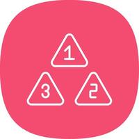 Numbers Line Curve Icon Design vector