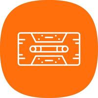 Cassette Tape Line Curve Icon Design vector