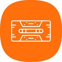 Cassette Tape Line Curve Icon Design vector