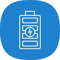 Battery Line Curve Icon Design vector