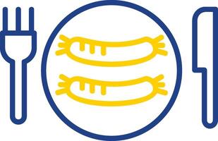 Sausages Line Two Colour Icon Design vector