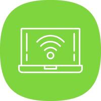 Wifi Line Curve Icon Design vector