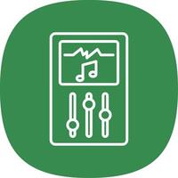 Music Player Line Curve Icon Design vector