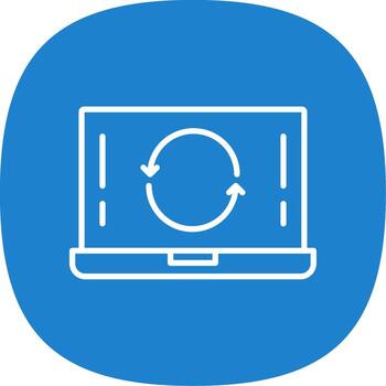 recargar línea curva icono diseño vector