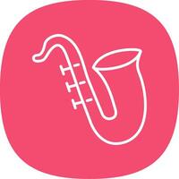 Sax Line Curve Icon Design vector