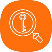 Key Line Curve Icon Design vector