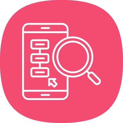 Mobile Phones Line Curve Icon Design