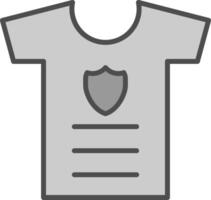 Shirt Line Filled Greyscale Icon Design vector