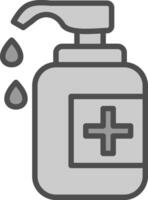 Soap Line Filled Greyscale Icon Design vector