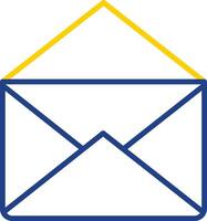 Mail Line Two Colour Icon Design vector