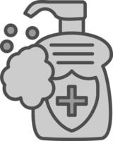 Soap Line Filled Greyscale Icon Design vector