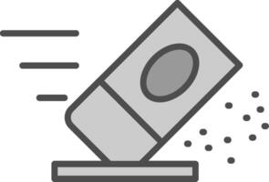 Eraser Line Filled Greyscale Icon Design vector
