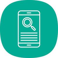 Smartphone Line Curve Icon Design vector